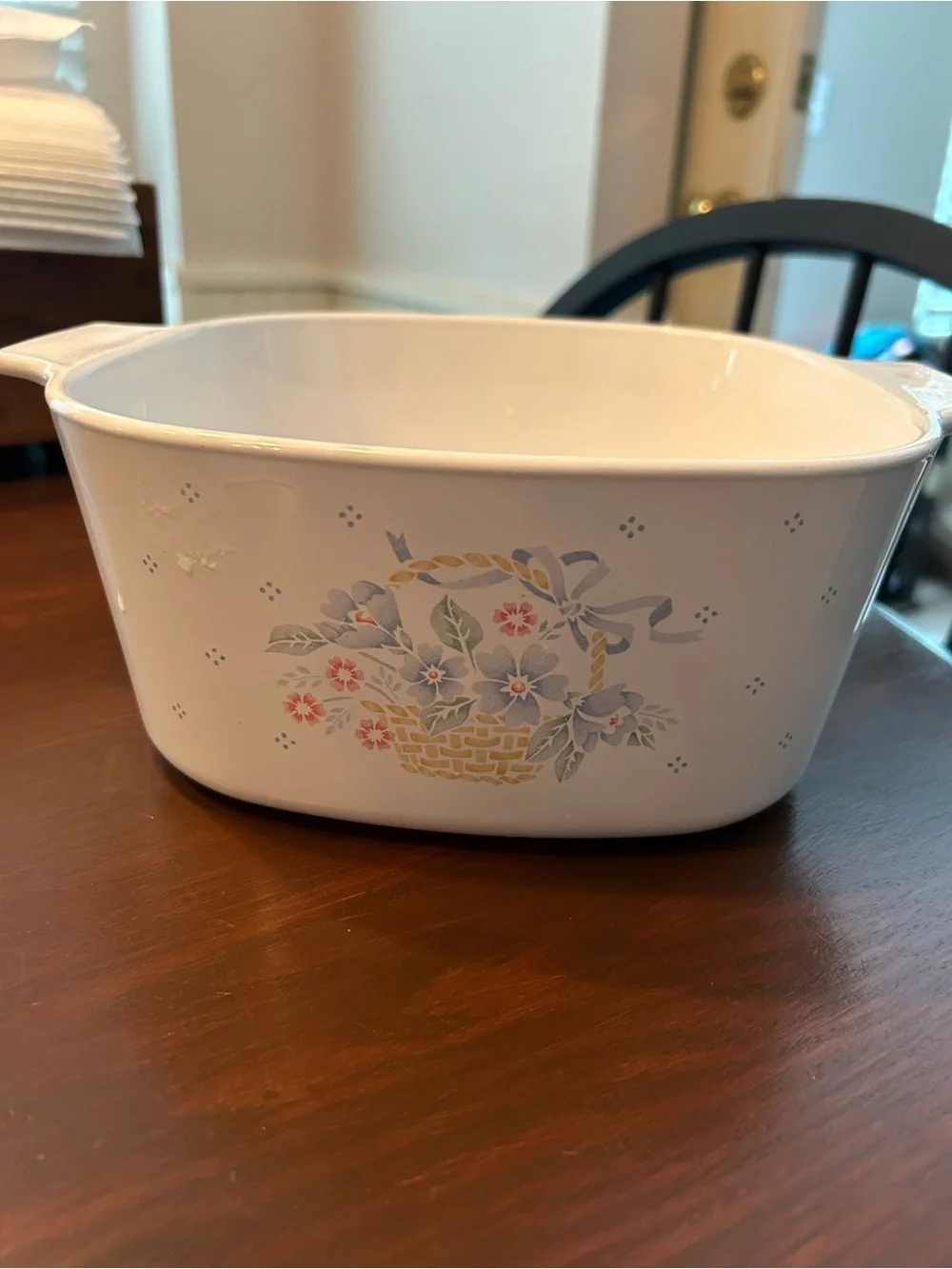 Corning ware blue ribbon flower basket 2 1/2 qt